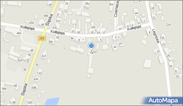 Gubin, Kołłątaja Hugo, 7A, mapa Gubin