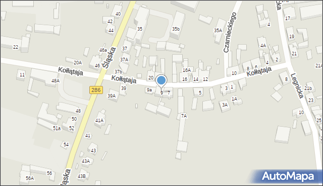 Gubin, Kołłątaja Hugo, 9, mapa Gubin