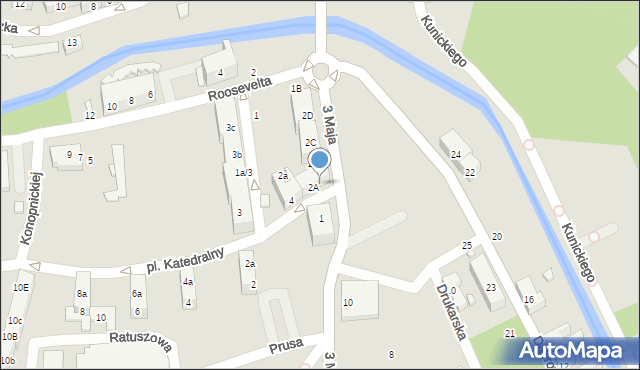 Gubin, Konopnickiej Marii, 2b, mapa Gubin