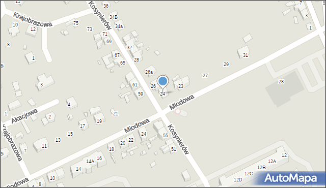 Gubin, Kosynierów, 24, mapa Gubin