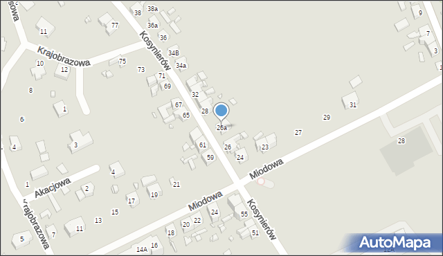 Gubin, Kosynierów, 26a, mapa Gubin