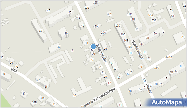 Gubin, Kosynierów, 29, mapa Gubin