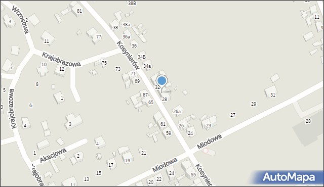 Gubin, Kosynierów, 30, mapa Gubin