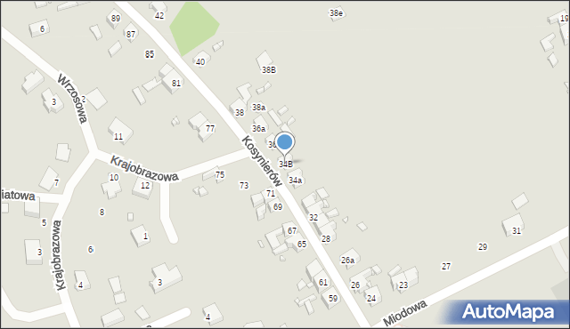 Gubin, Kosynierów, 34B, mapa Gubin