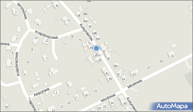 Gubin, Kosynierów, 67, mapa Gubin