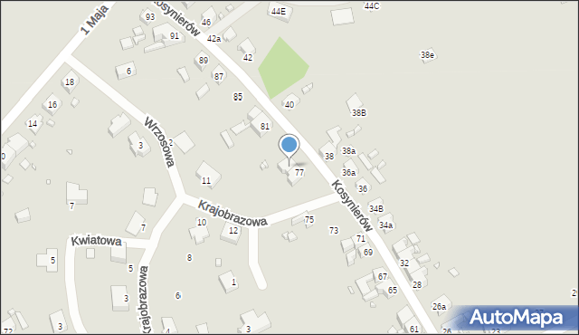 Gubin, Kosynierów, 79, mapa Gubin