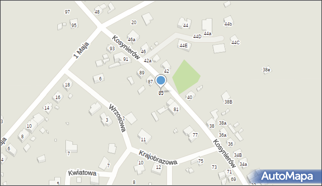 Gubin, Kosynierów, 85, mapa Gubin