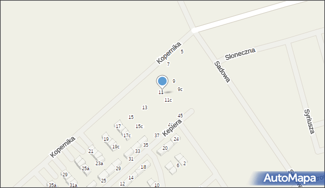 Gwiazdowo, Kopernika Mikołaja, 11a, mapa Gwiazdowo