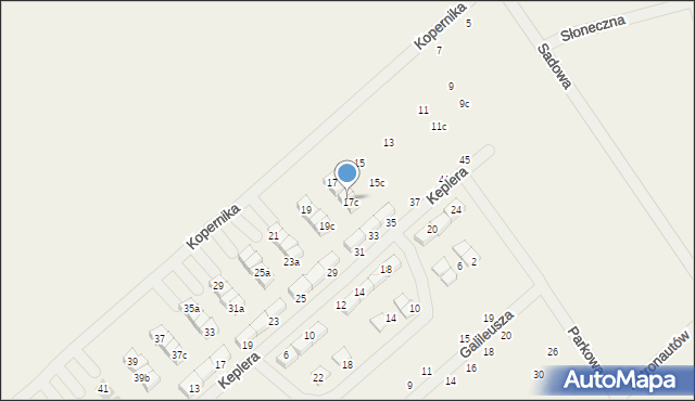 Gwiazdowo, Kopernika Mikołaja, 17b, mapa Gwiazdowo