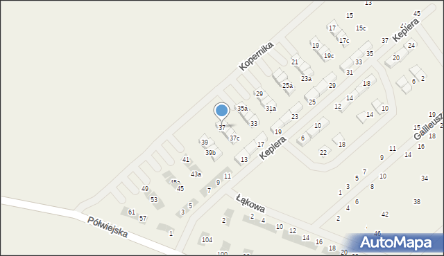 Gwiazdowo, Kopernika Mikołaja, 37, mapa Gwiazdowo