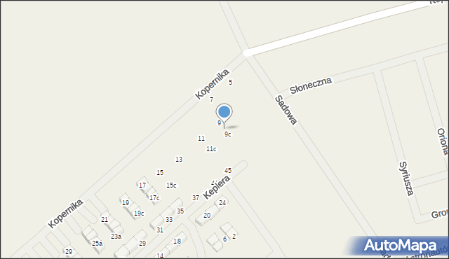 Gwiazdowo, Kopernika Mikołaja, 9b, mapa Gwiazdowo