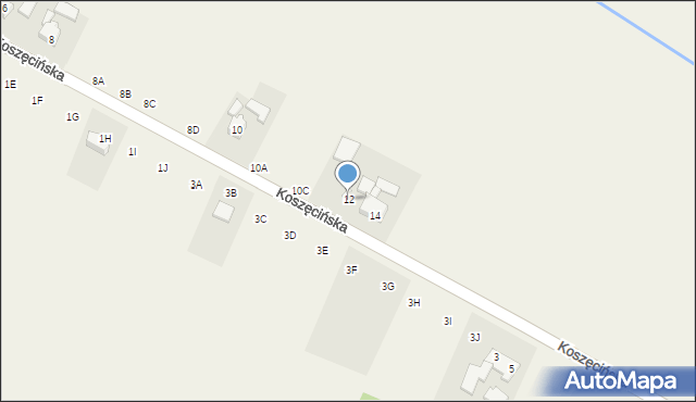 Hadra, Koszęcińska, 12, mapa Hadra