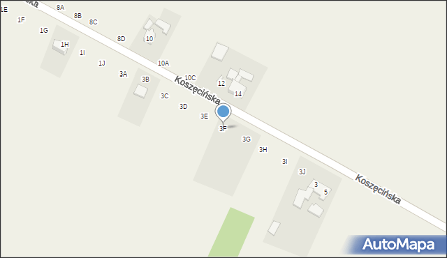 Hadra, Koszęcińska, 3F, mapa Hadra