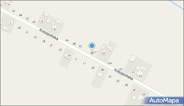 Hadra, Koszęcińska, 8D, mapa Hadra