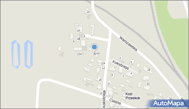 Hajnówka, Kołodzieja Wincentego, 10, mapa Hajnówka