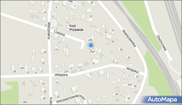 Hajnówka, Kołodzieja Wincentego, 17A, mapa Hajnówka