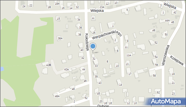 Hajnówka, Kołodzieja Wincentego, 29, mapa Hajnówka