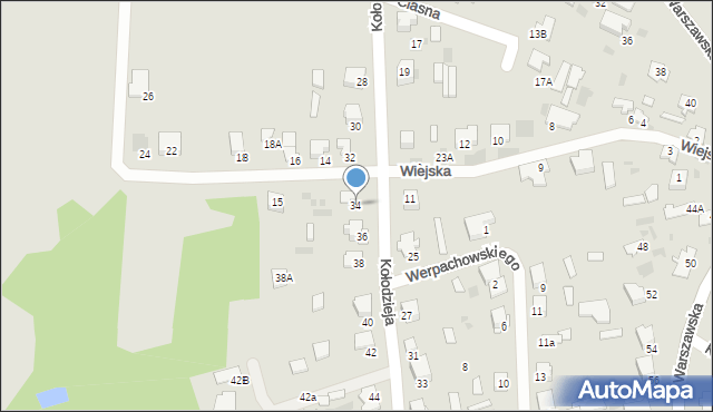 Hajnówka, Kołodzieja Wincentego, 34, mapa Hajnówka