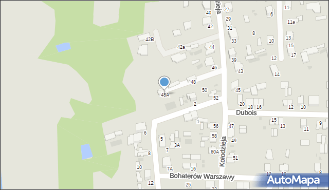 Hajnówka, Kołodzieja Wincentego, 48A, mapa Hajnówka