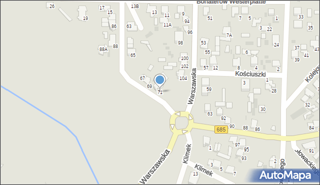 Hajnówka, Kołodzieja Wincentego, 71, mapa Hajnówka