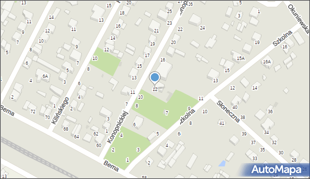 Halinów, Konopnickiej Marii, 12, mapa Halinów