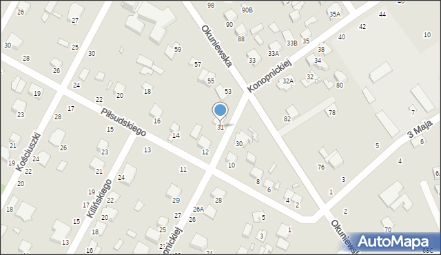 Halinów, Konopnickiej Marii, 31, mapa Halinów