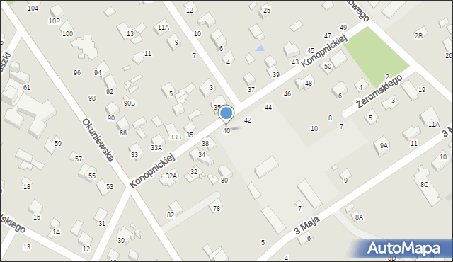 Halinów, Konopnickiej Marii, 40, mapa Halinów