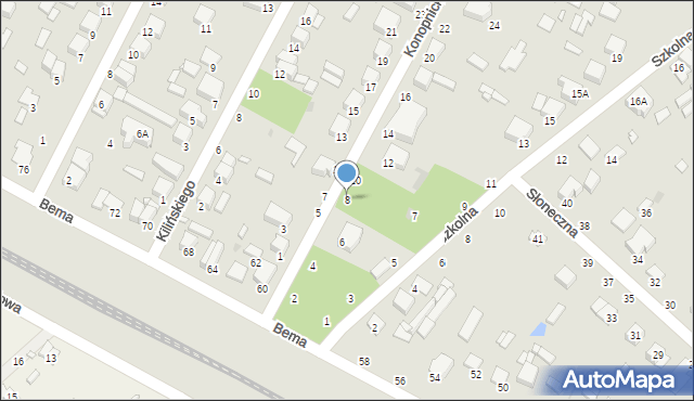 Halinów, Konopnickiej Marii, 8, mapa Halinów