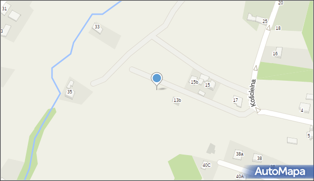 Hażlach, Kościelna, 13c, mapa Hażlach