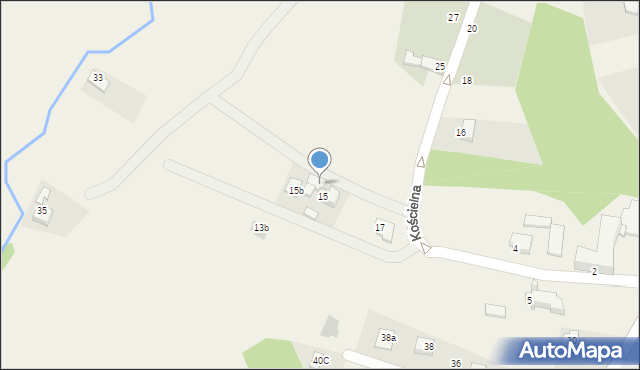 Hażlach, Kościelna, 15A, mapa Hażlach