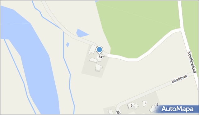 Hażlach, Kostkowicka, 114, mapa Hażlach