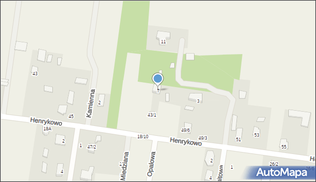 Henrykowo, Kobaltowa, 7, mapa Henrykowo