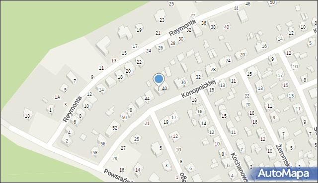 Herby, Konopnickiej Marii, 42, mapa Herby