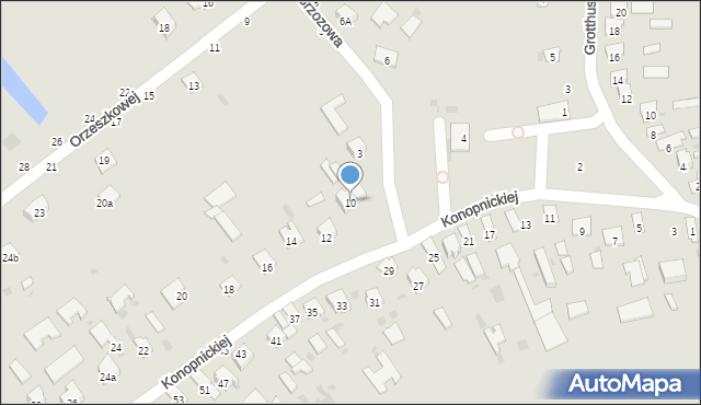 Hrubieszów, Konopnickiej Marii, 10, mapa Hrubieszów