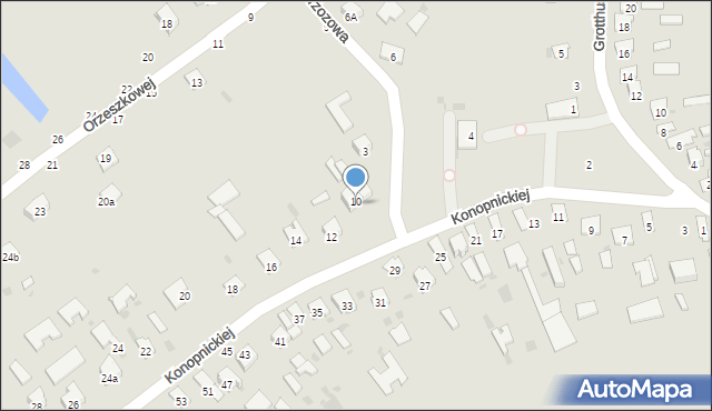 Hrubieszów, Konopnickiej Marii, 10a, mapa Hrubieszów