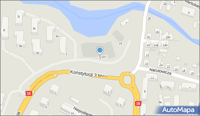 Iława, Konstytucji 3 Maja, 1, mapa Iława