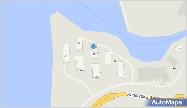 Iława, Konstytucji 3 Maja, 3b, mapa Iława