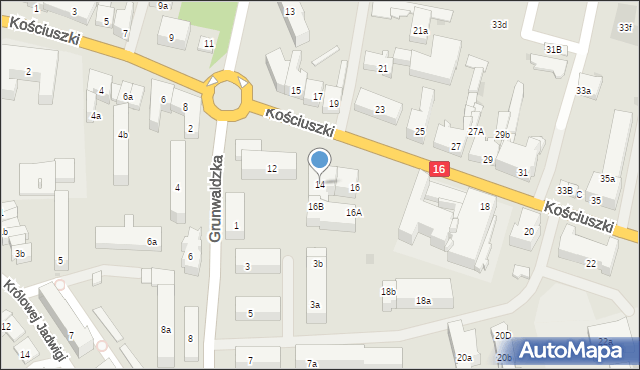 Iława, Kościuszki Tadeusza, gen., 14, mapa Iława