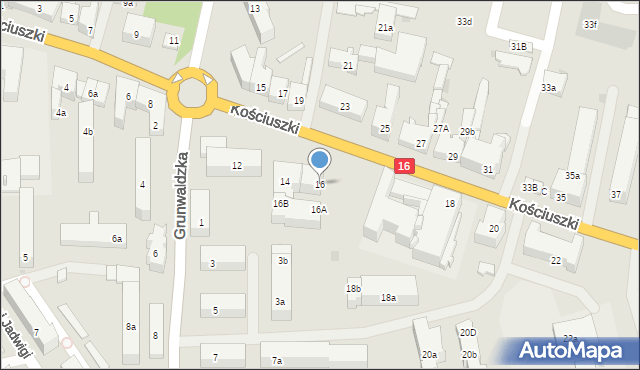 Iława, Kościuszki Tadeusza, gen., 16, mapa Iława