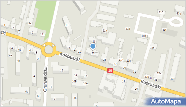 Iława, Kościuszki Tadeusza, gen., 23, mapa Iława