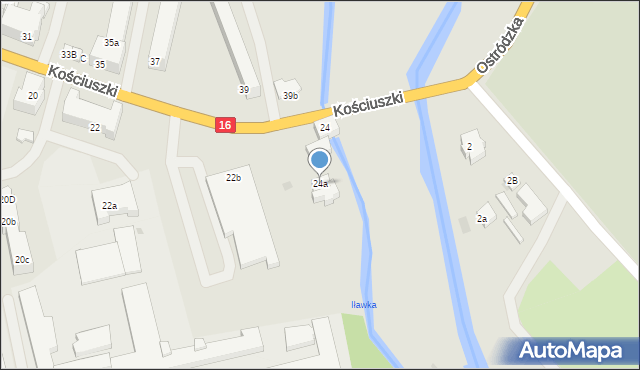 Iława, Kościuszki Tadeusza, gen., 24a, mapa Iława