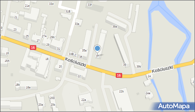 Iława, Kościuszki Tadeusza, gen., 37, mapa Iława
