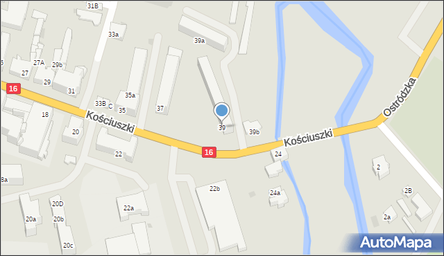 Iława, Kościuszki Tadeusza, gen., 39, mapa Iława