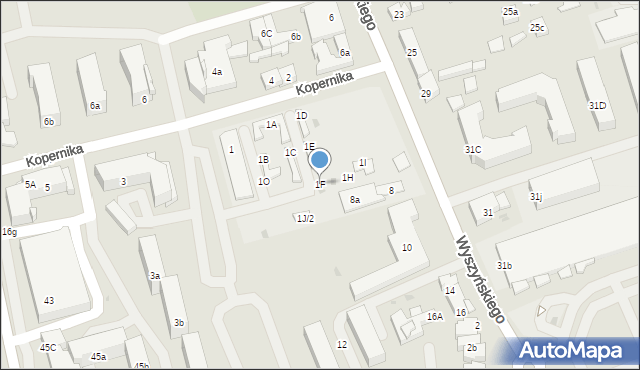 Iława, Kopernika Mikołaja, 1F, mapa Iława