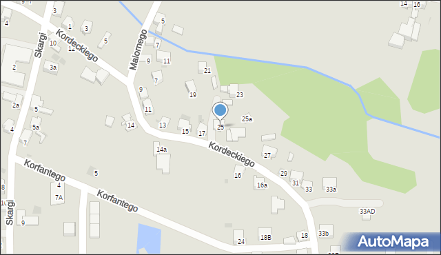 Imielin, Kordeckiego Augustyna, ks., 25, mapa Imielin