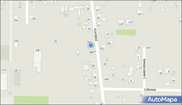 Imielin, Kordeckiego Augustyna, ks., 34b, mapa Imielin