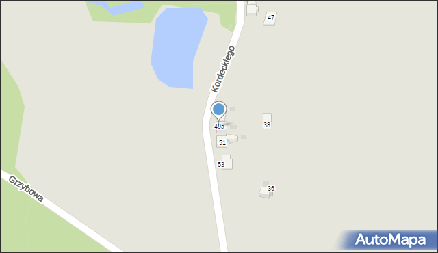 Imielin, Kordeckiego Augustyna, ks., 49a, mapa Imielin