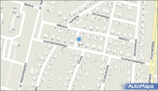 Inowrocław, Kochanowskiego Jana, 18, mapa Inowrocławia