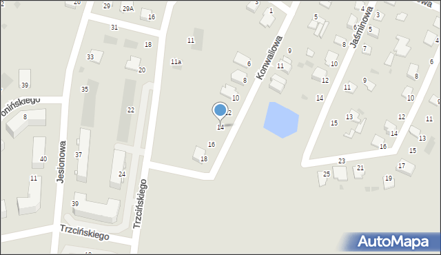 Inowrocław, Konwaliowa, 14, mapa Inowrocławia