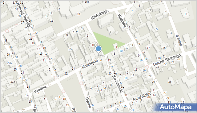 Inowrocław, Kościelna, 7, mapa Inowrocławia